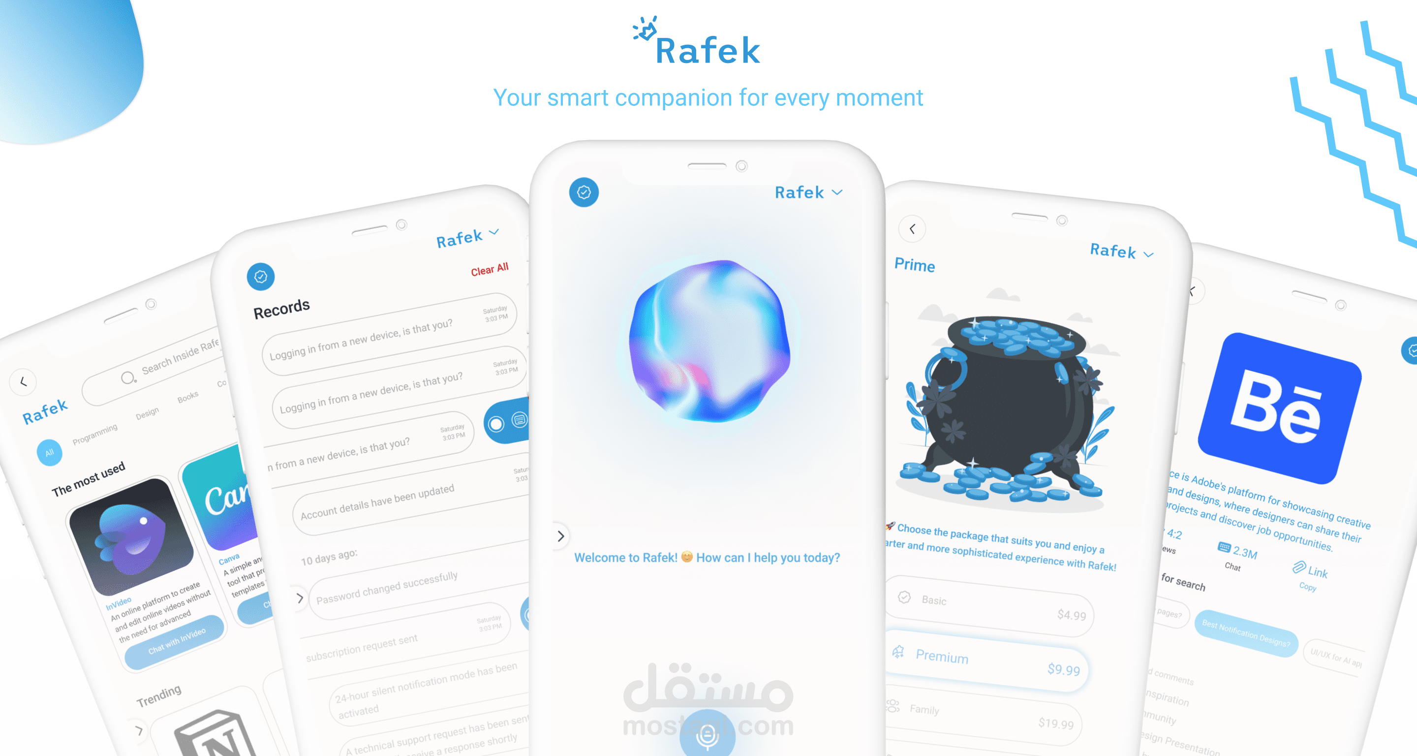 "Rafek" ( ابلكيشن ذكاء اصطناعي بيساعد على حل جميع مشاكل المستخدم )