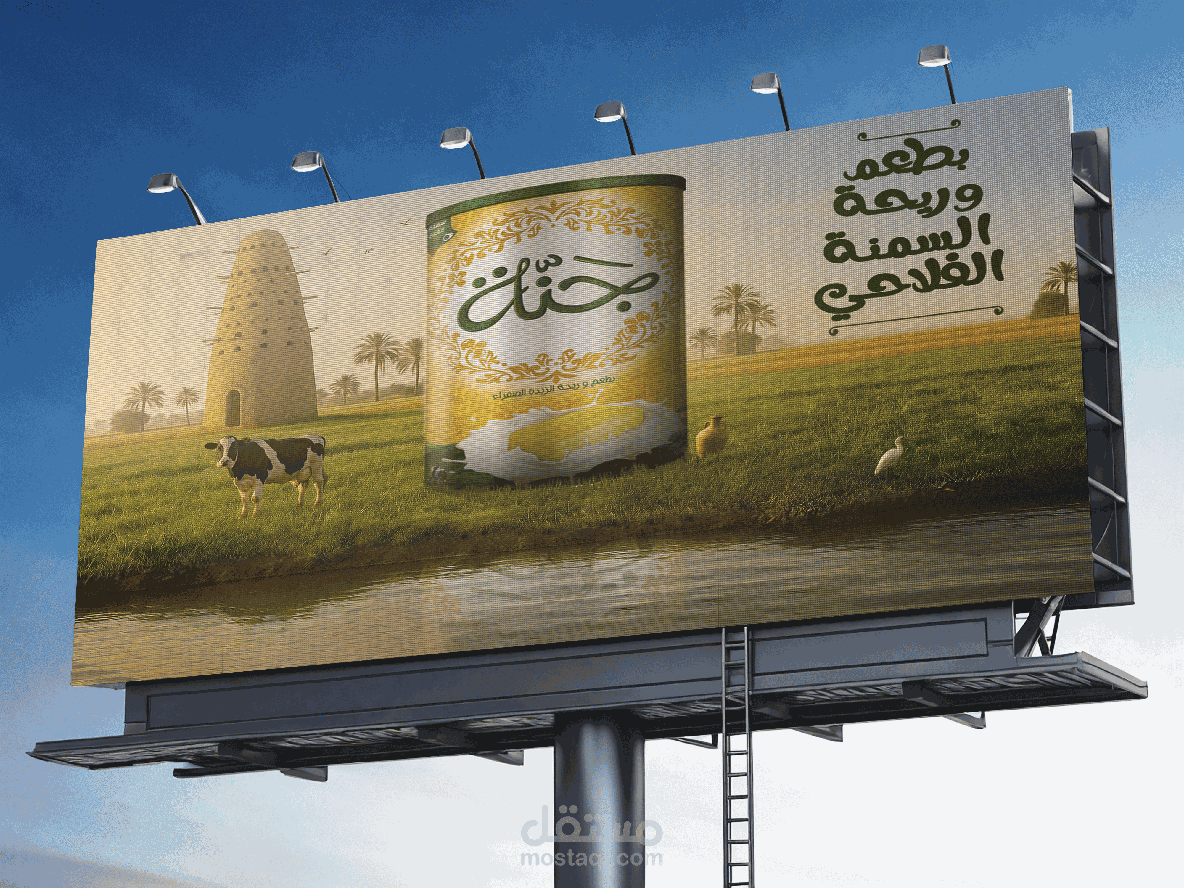 Billboard – بيلبورد (لوحة اعلانات خارجية)لصالح شركة جنة لمنتجات الالبان منتجة سمنة جنة