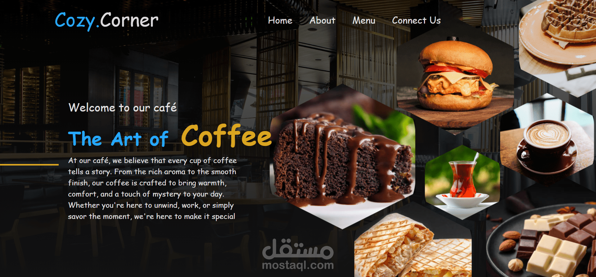 تصميم موقع باستخدام  html css javascript