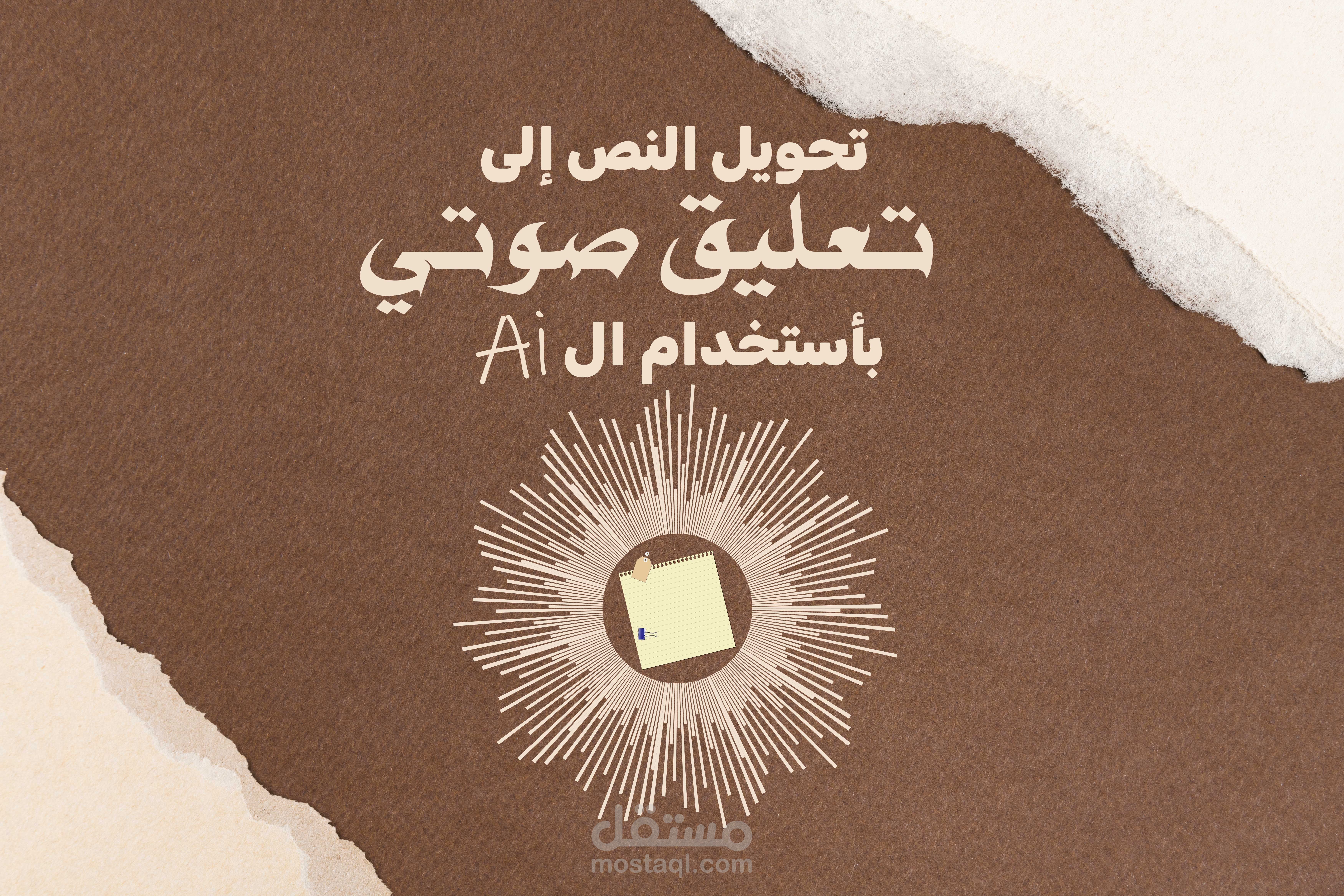 تحويل النص إلى تعليق صوني بأستخدام الذكاء الأصطناعي