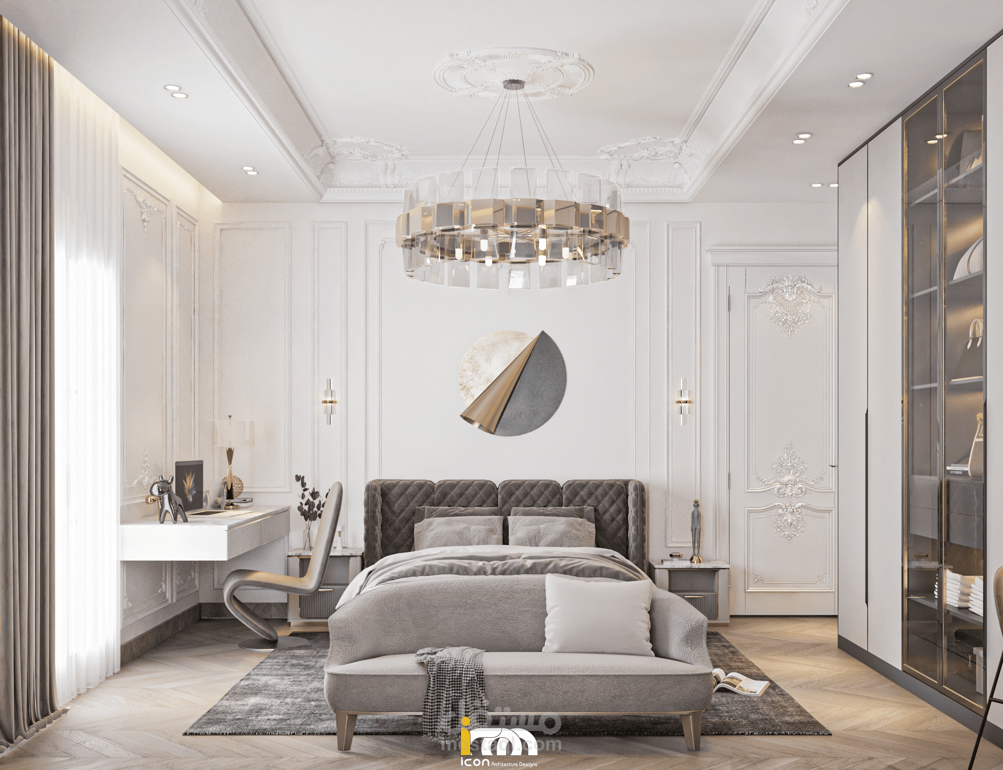 غرفة نوم نيو كلاسيك