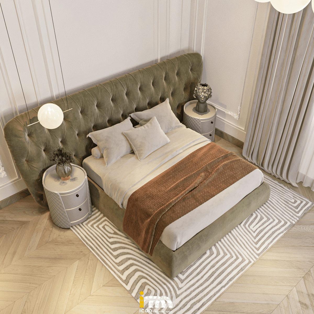 غرفة نوم نيو كلاسيك