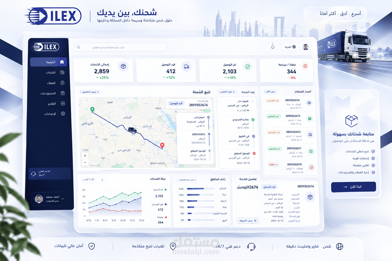 منصة الشحن واللوجستيات الذكية