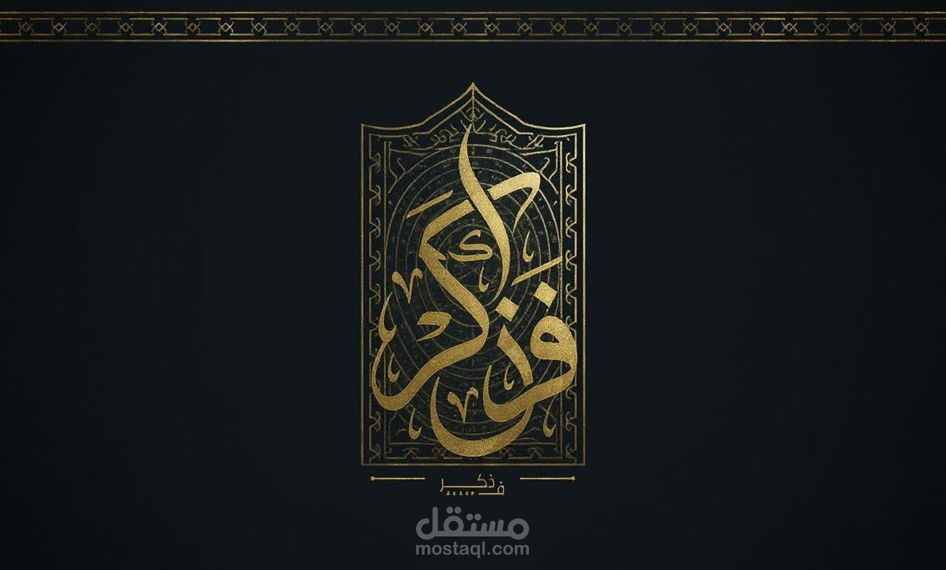 تصميم هوية بصرية وتجارية لمنظمة اسلامية " فذكر "