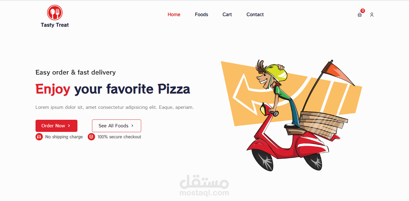 delivery tasty treat for pizza