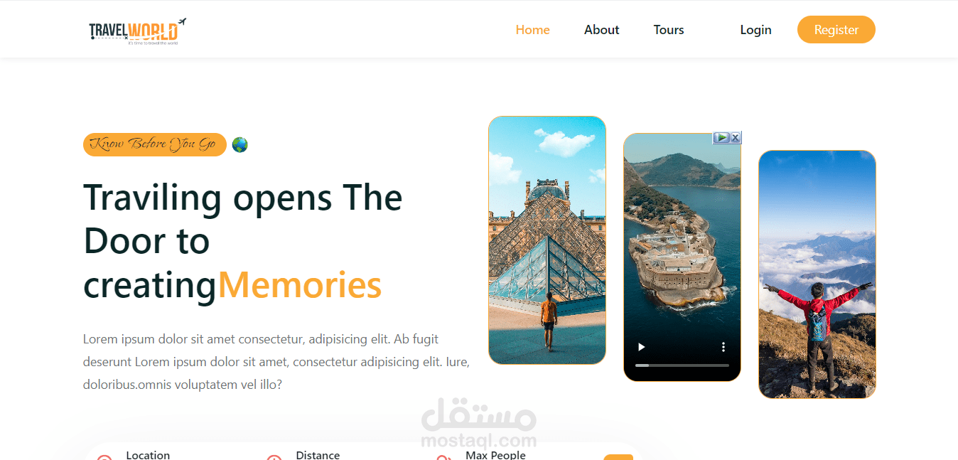 Travel World for ticketing