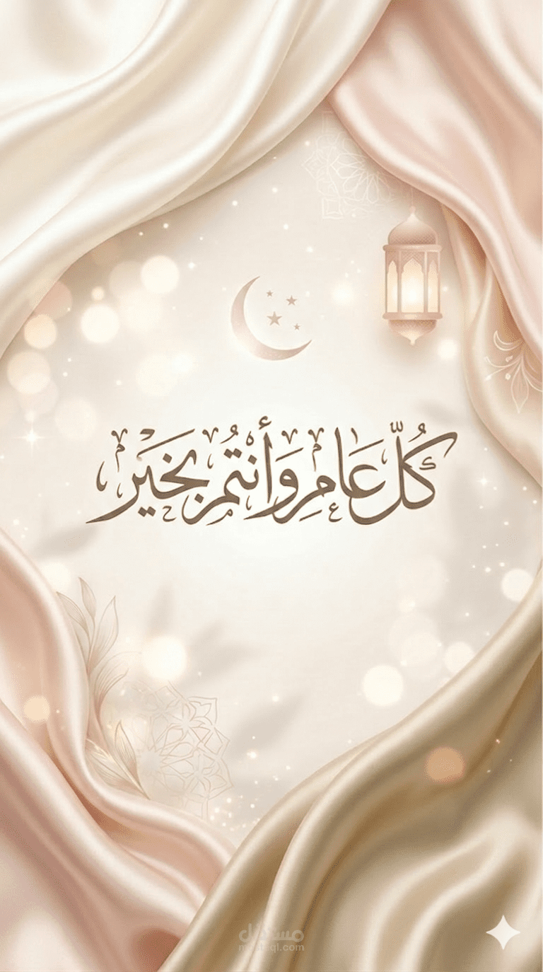 تصميم بطاقة واتساب مخصصة للمناسبات بالاسم بأسلوب أنيق واحترافي