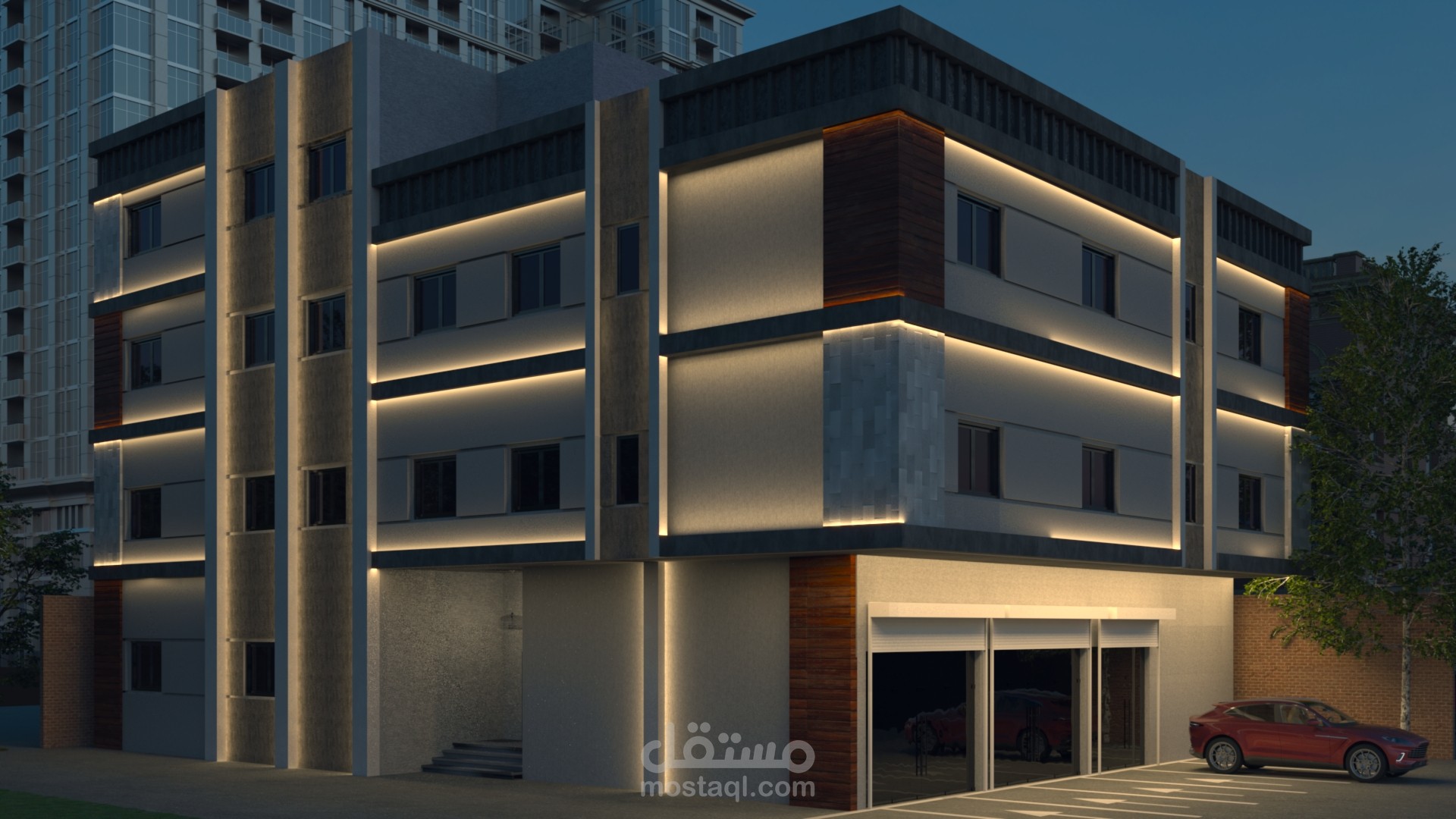 تصميم واجهة مبني سكني