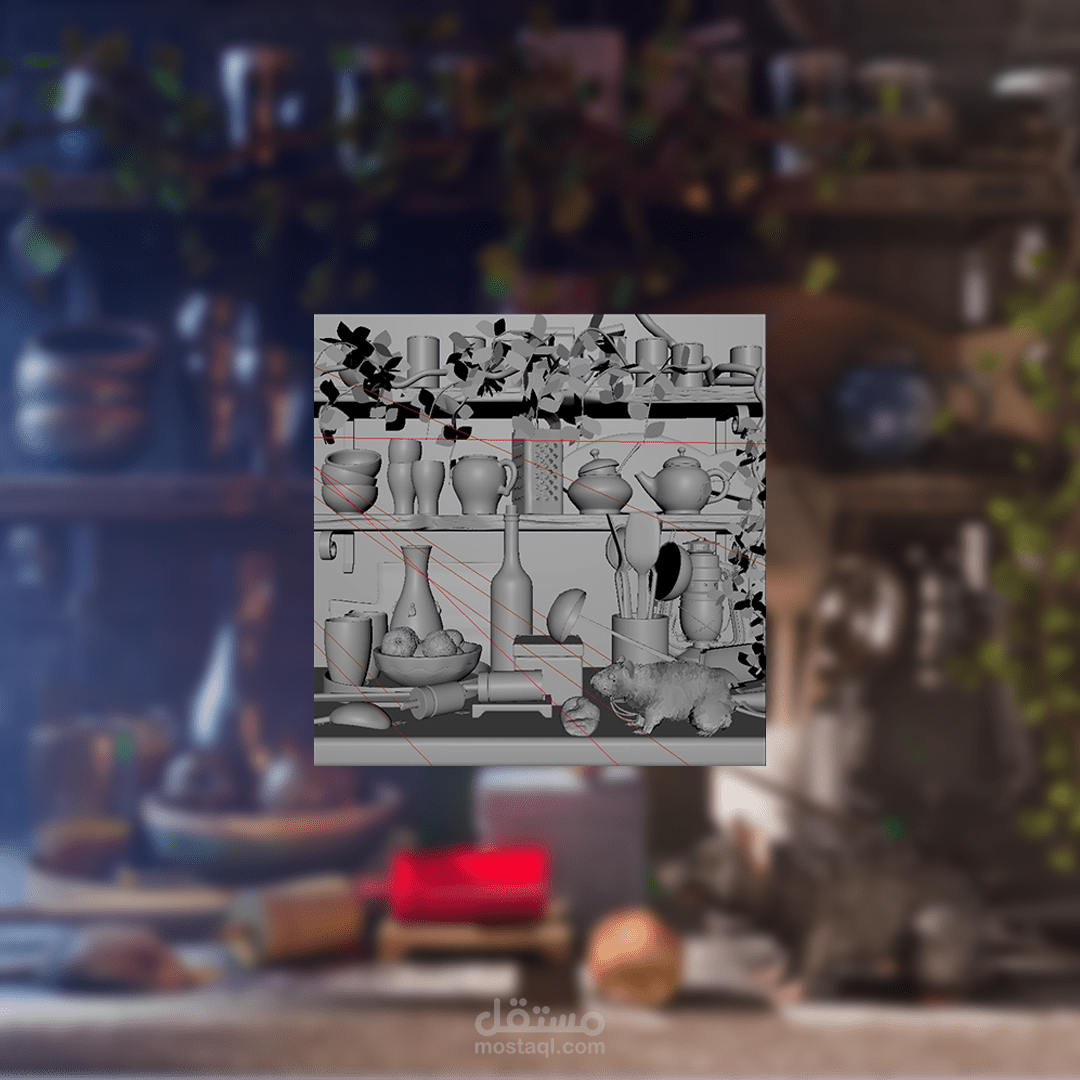 خدمة الإضاءة السينمائية والإكساء الواقعي (Cinematic Lighting & LookDev)