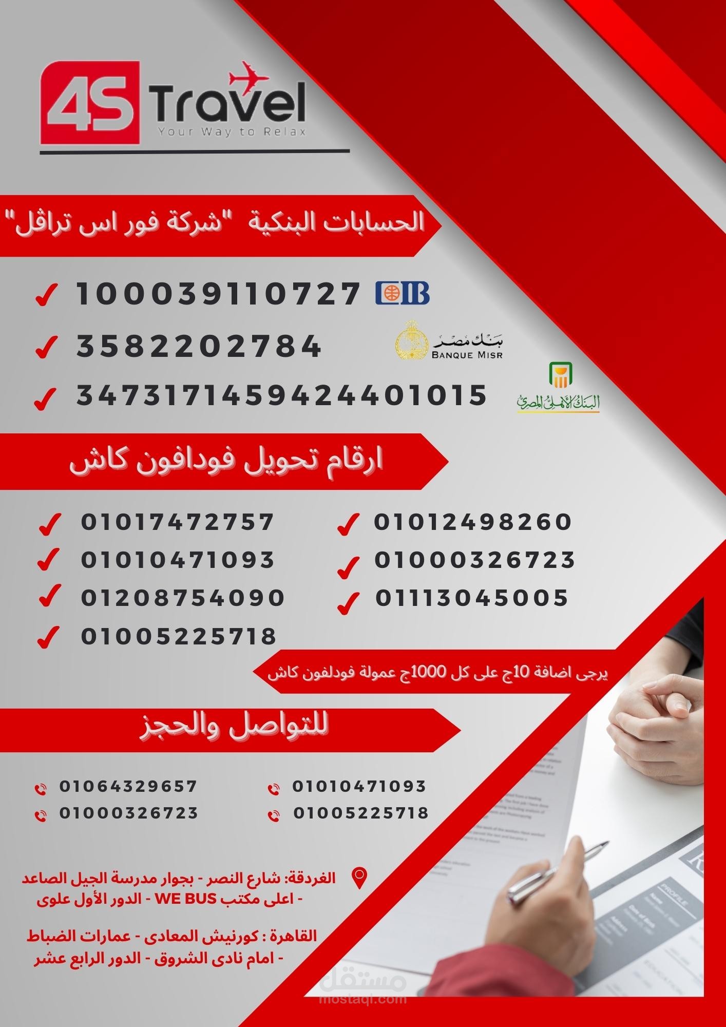 تصميم انفورجراف بارقام الحسابات لشركة سياحة