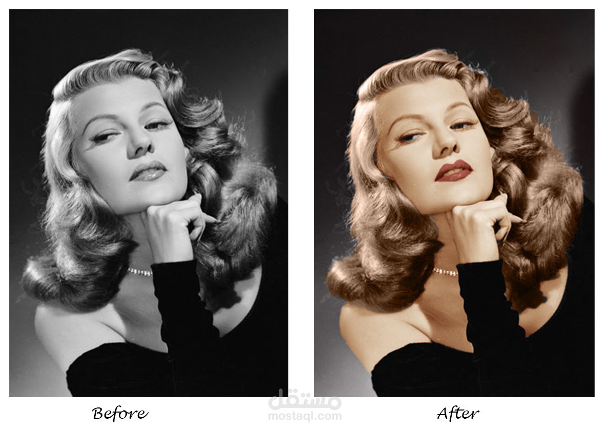 اعادة تلوين الصور القديمة (ابيض في اسود) ) Recoloring