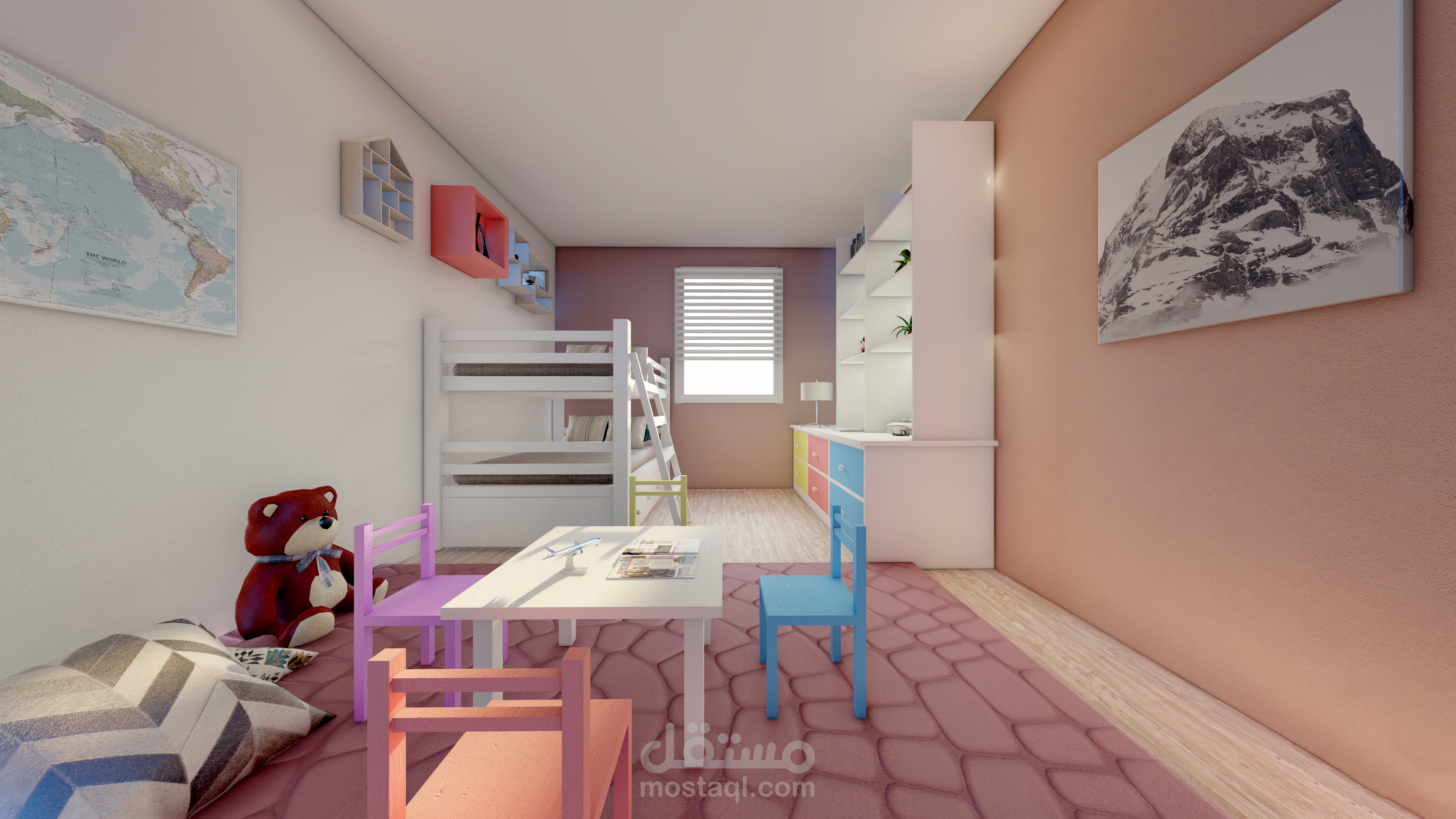 تصميم مودرن لغرفة اطفال