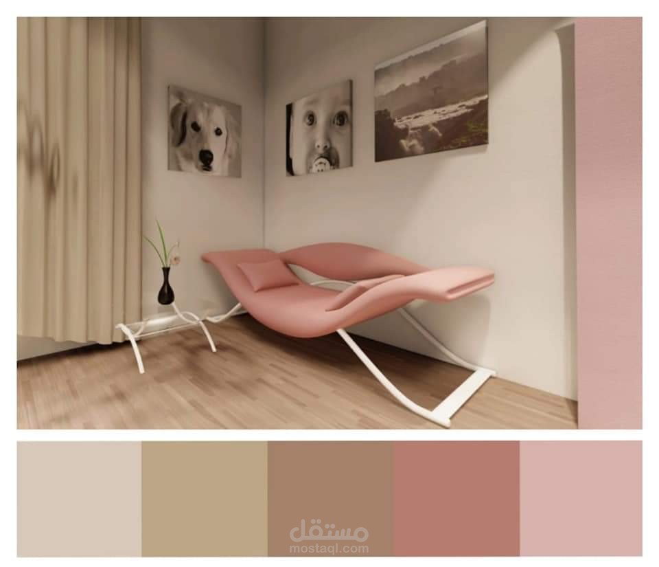 تصميم مودرن لغرفة بنت