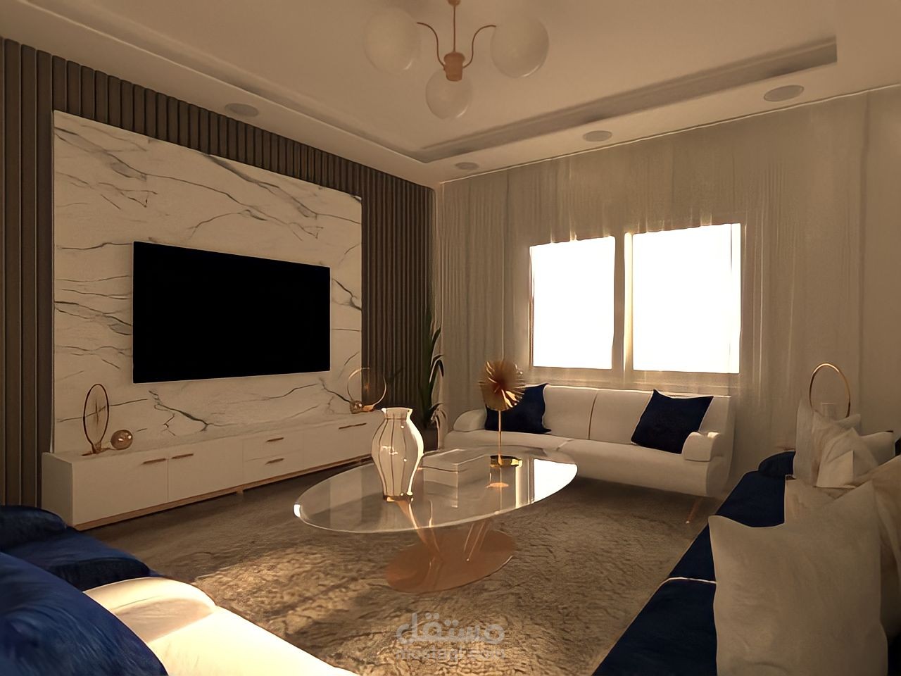 تصميم مودرن لغرفة معيشة