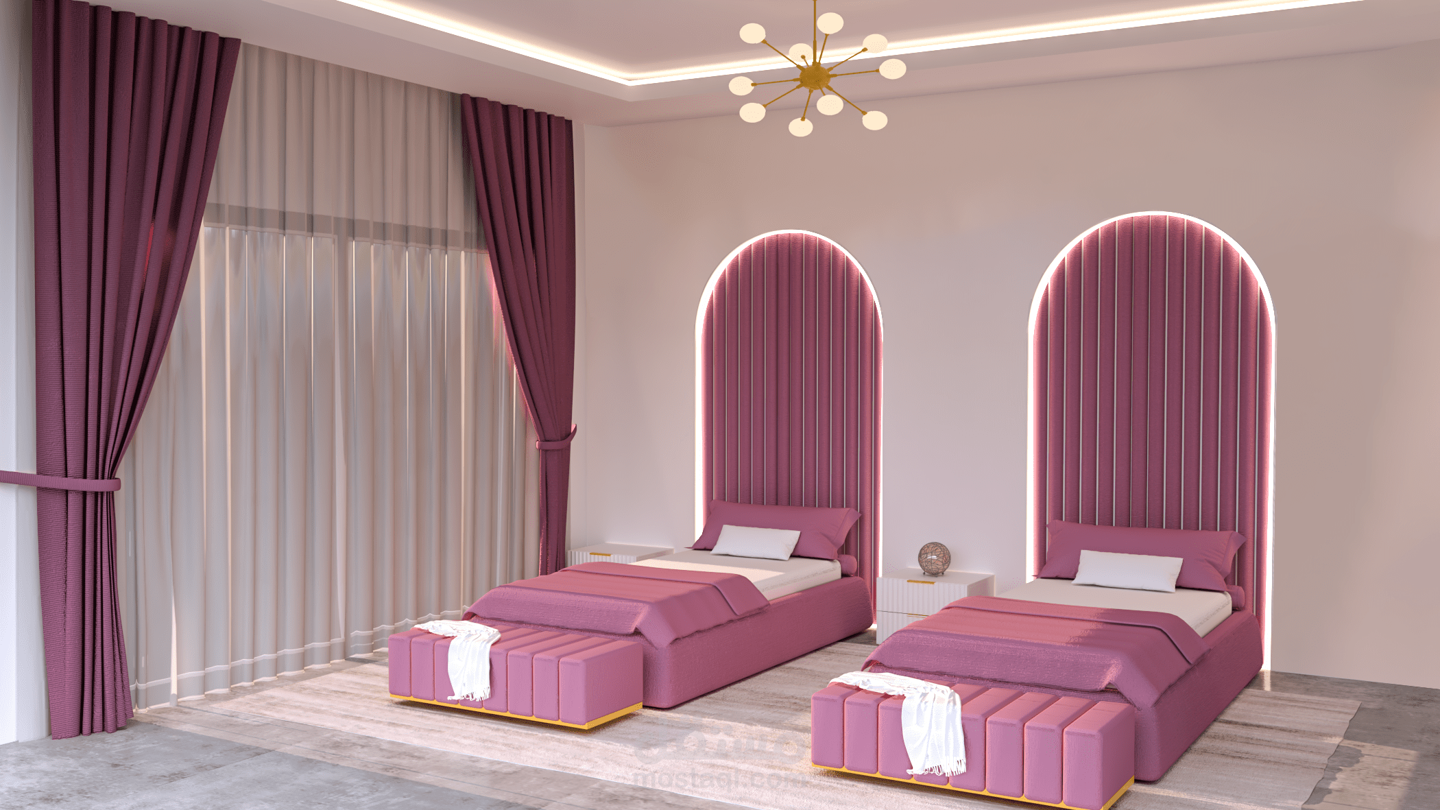 تصميم مودرن لغرفه نوم