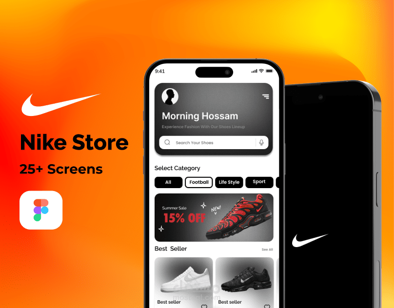 تصميم UI/UX احترافي لمتجر احذية Nike باستخدام Figma