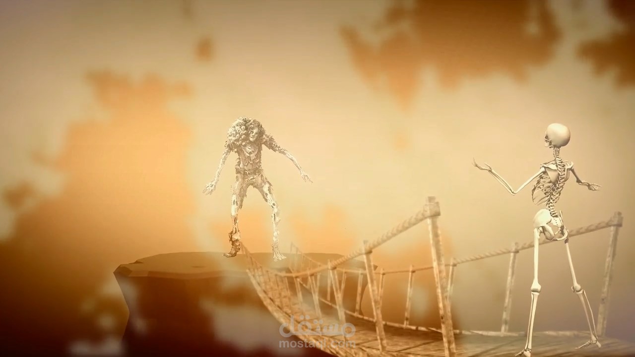 تصميم وتحريك مشهد رعب من قصة