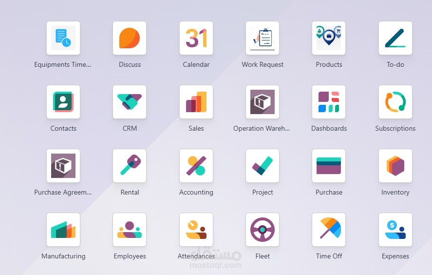 إعداد شجرة الحسابات، القيود، التسويات البنكية، القوائم المالية على Odoo