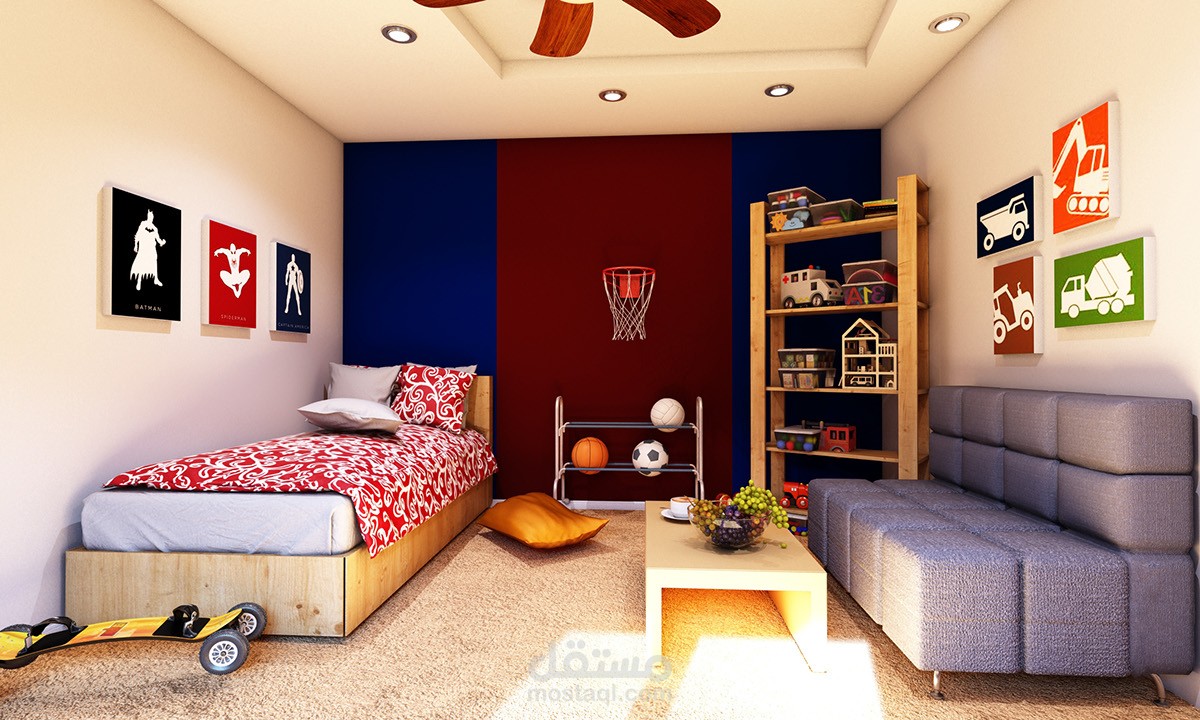 Teenage boy bedroom