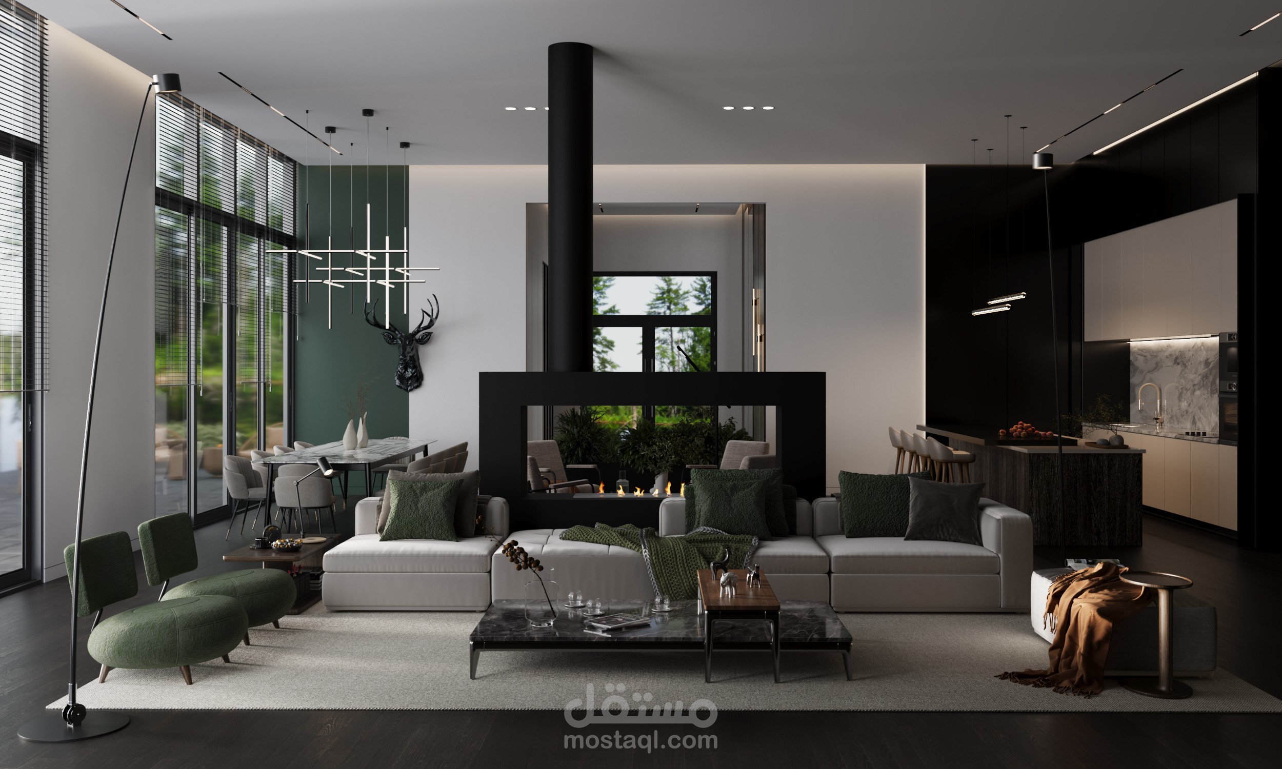 CONTEMPORARY LIVING AREA DESIGN