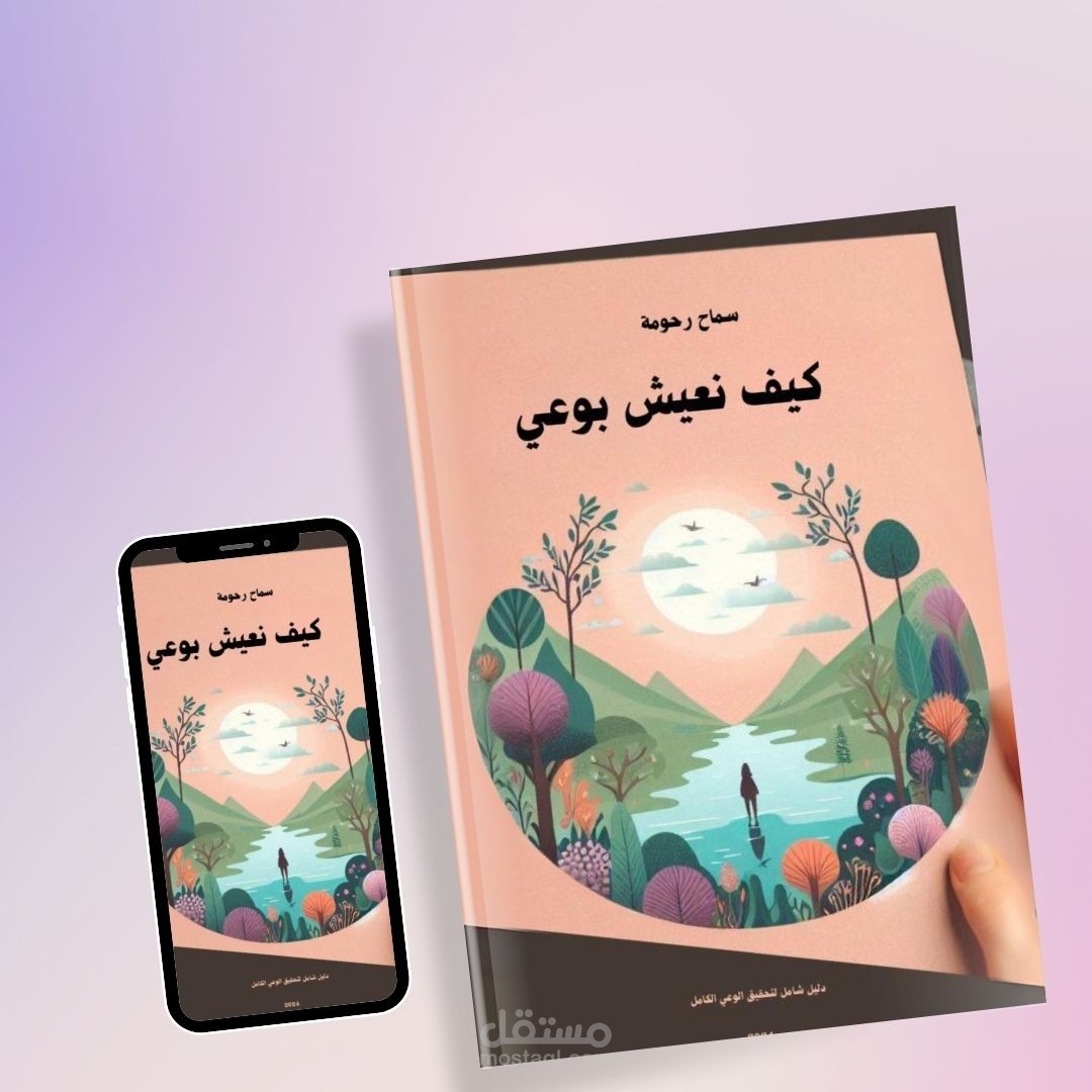 تصميم غلاف كتاب إبداعي يعبر عن محتوى الكتاب ويجذب القُرَّاء (كيف نعيش بوعي)