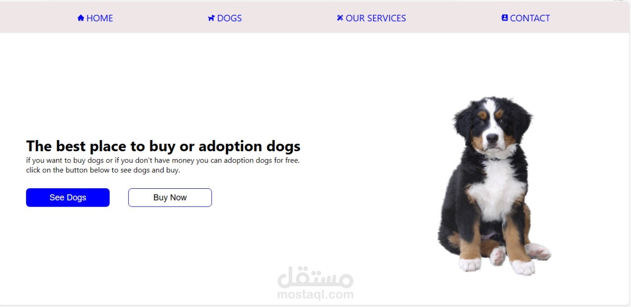 صفحه هبوط بسيطه باستخدام react js