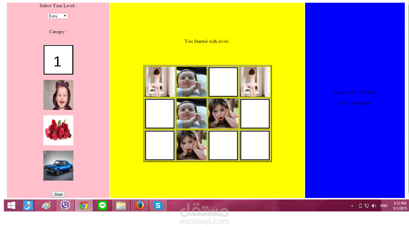 java script - mind game