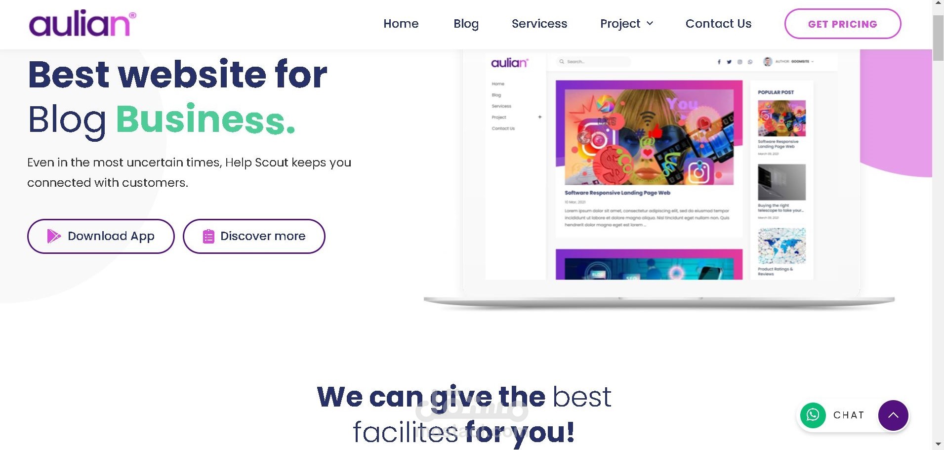 صفحه هبوط احرافيه شركة إستضافة