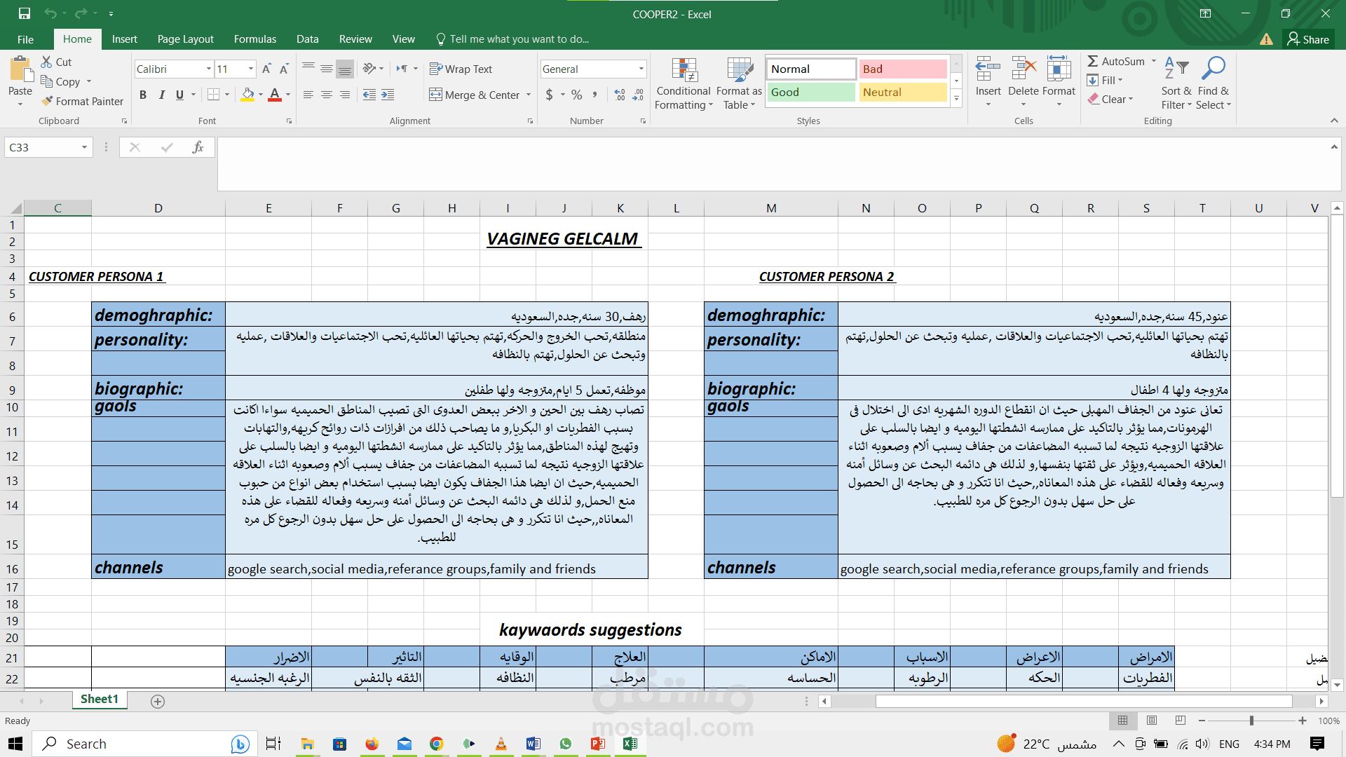 عمل دراسه شخصيه المشترى buyer persona لوضع الخطه التسويقيه للمنتجات