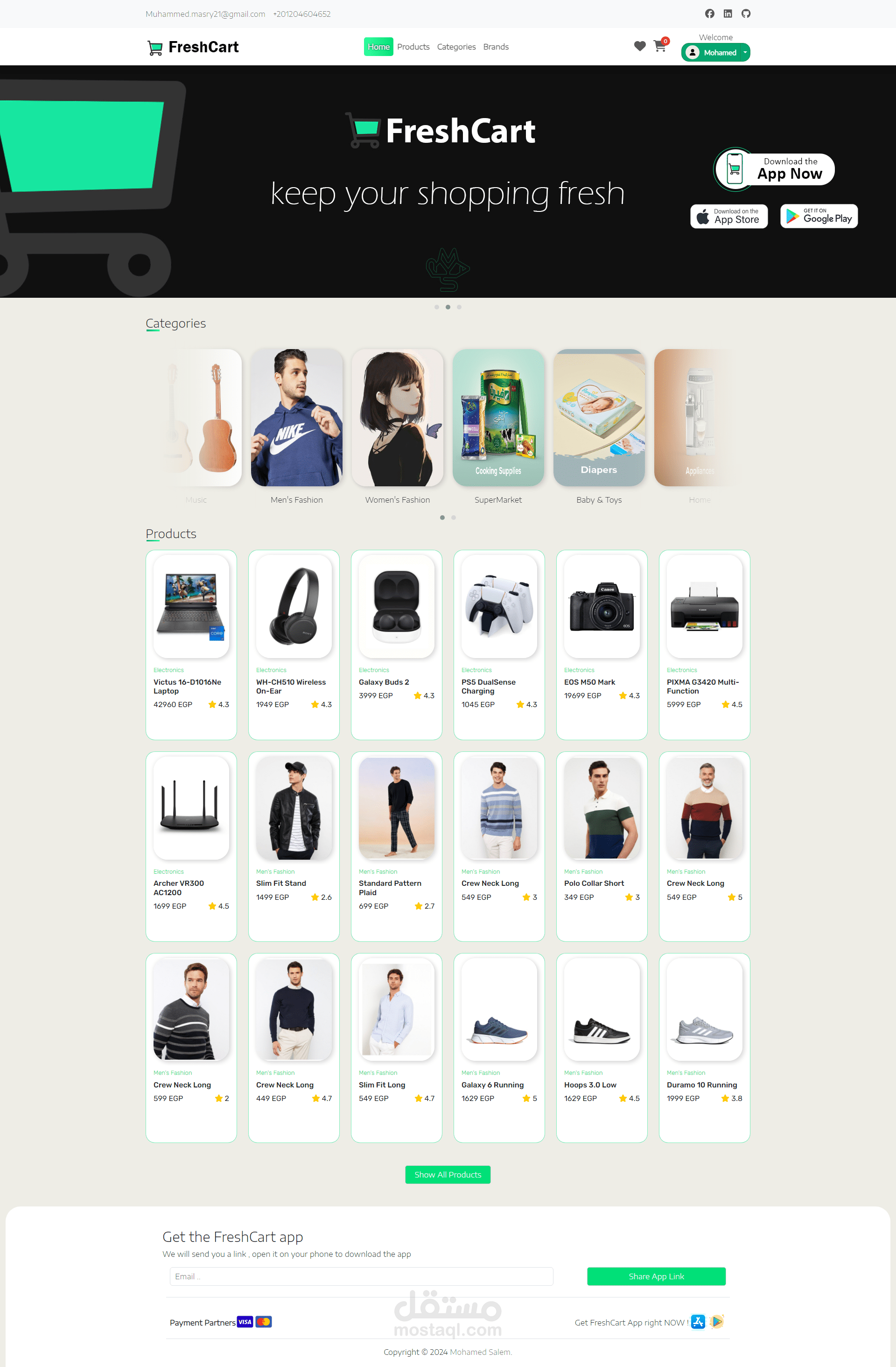 Freshcart E-commerce website