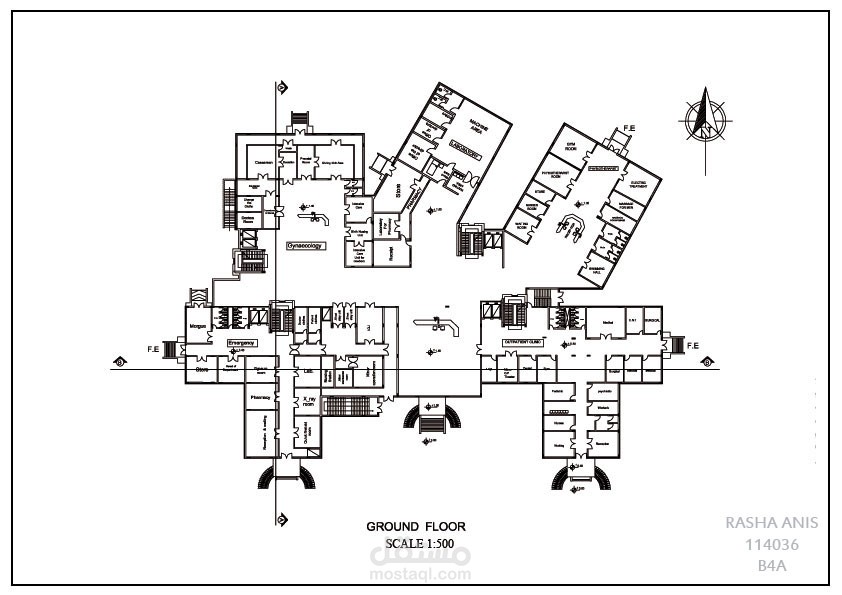 مشروع مستشفى - اوتوكاد