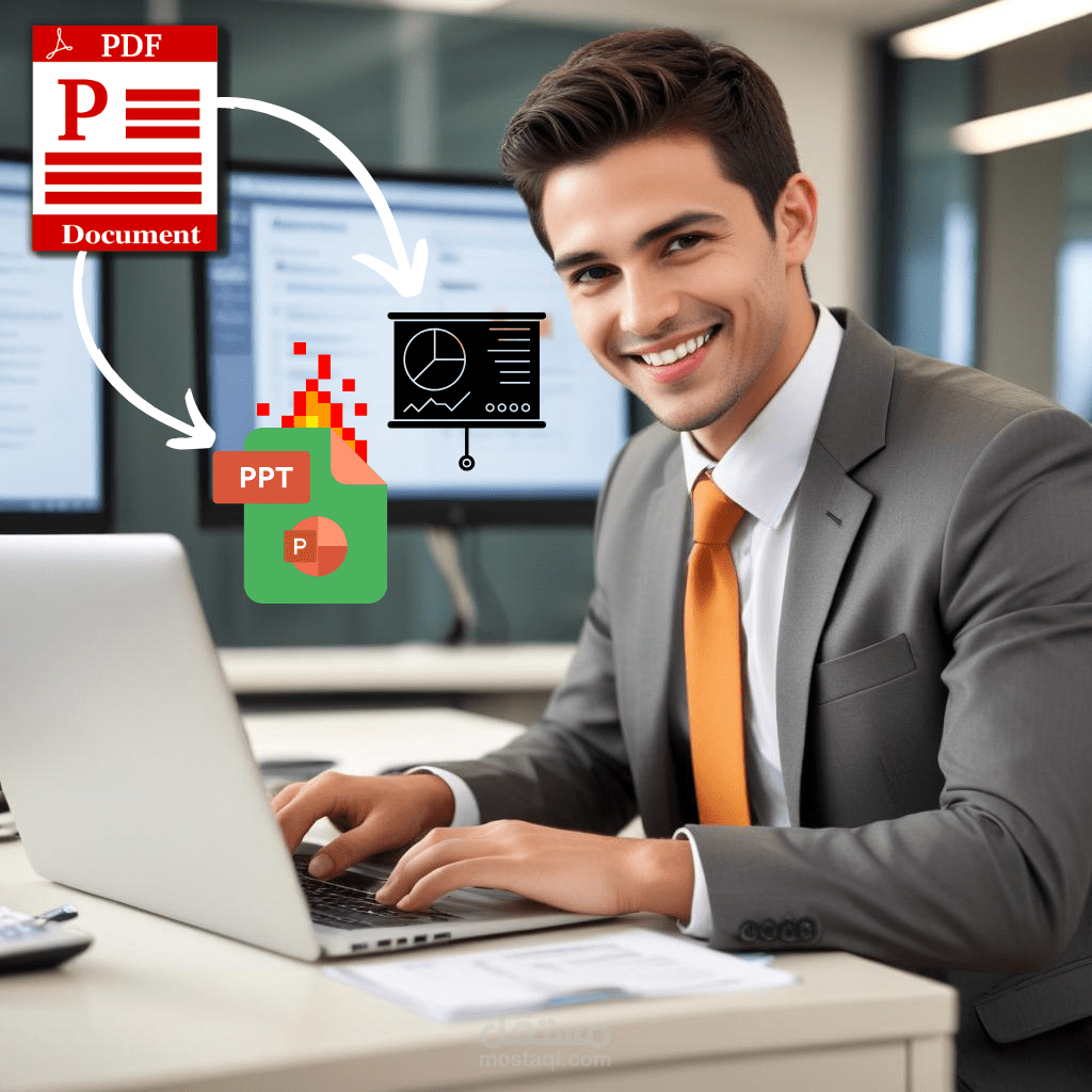 تحويل ملفات الpdf الي powerpoint
