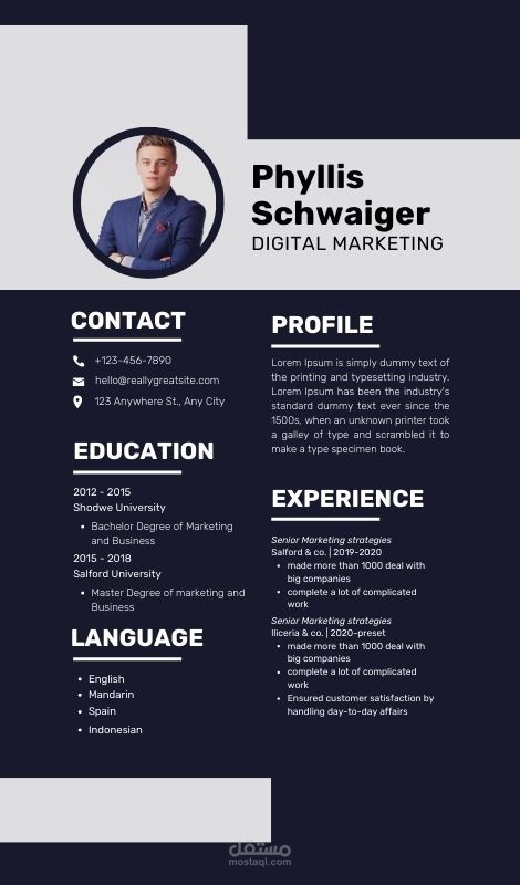 تصميم cv