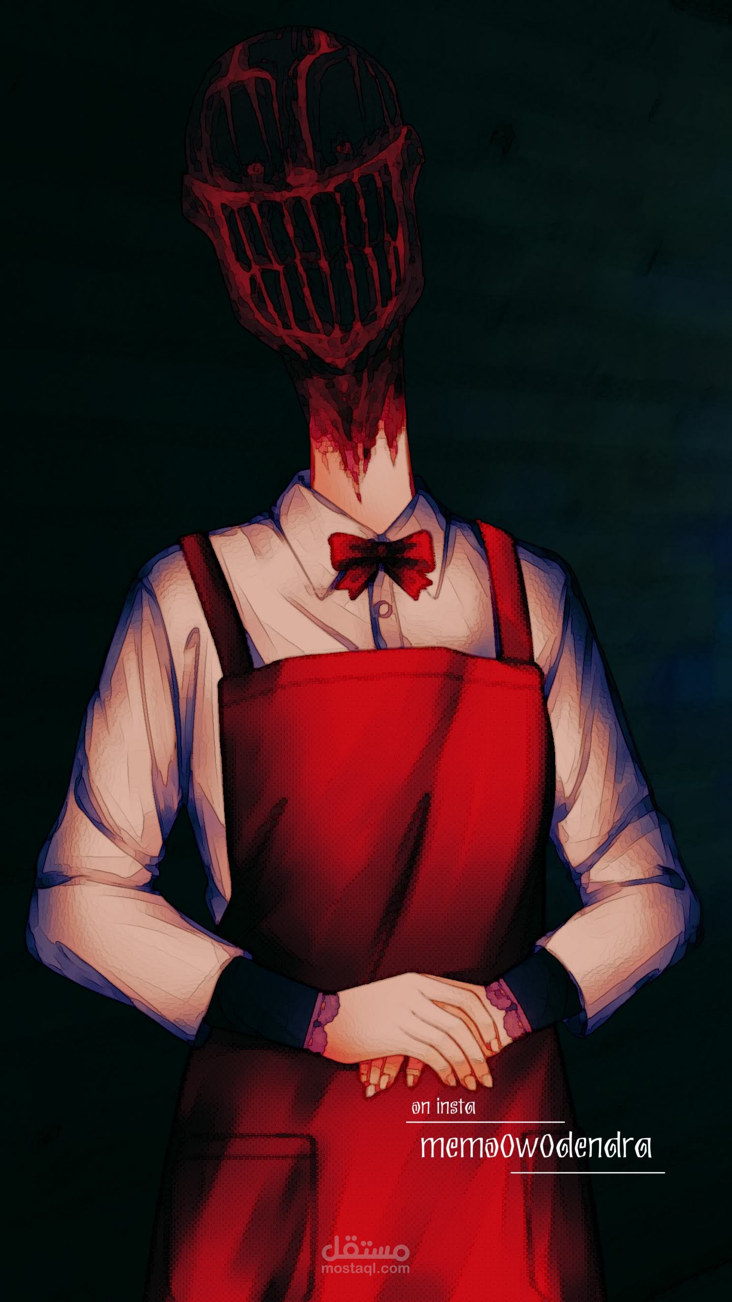 رسم انمي رعب!!!