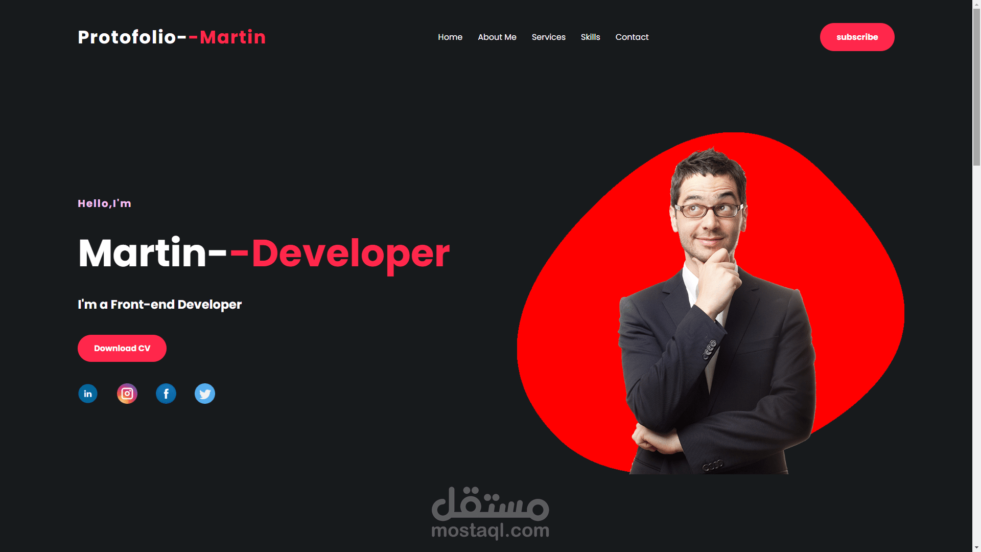 Protofolio front-end website