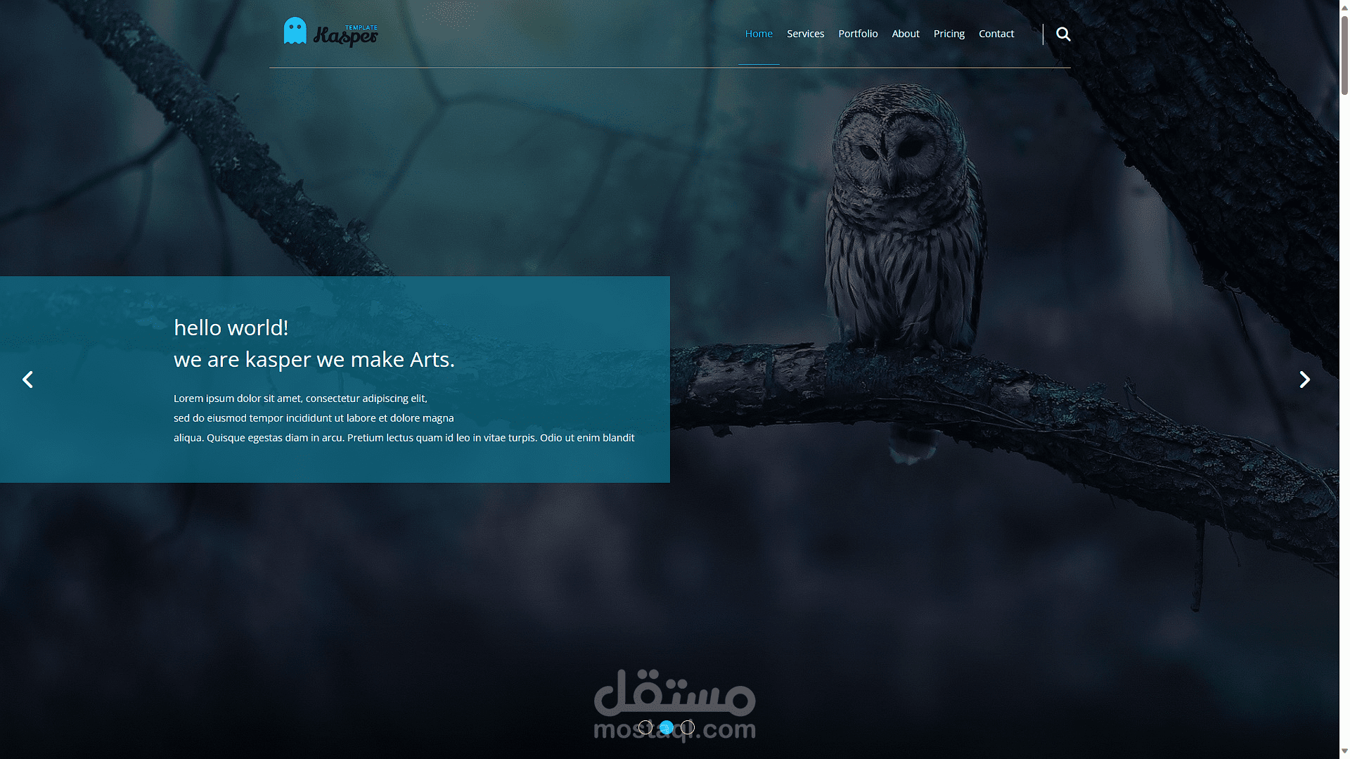 dark and light mode front-end website  (kasper) using css,html&javascript