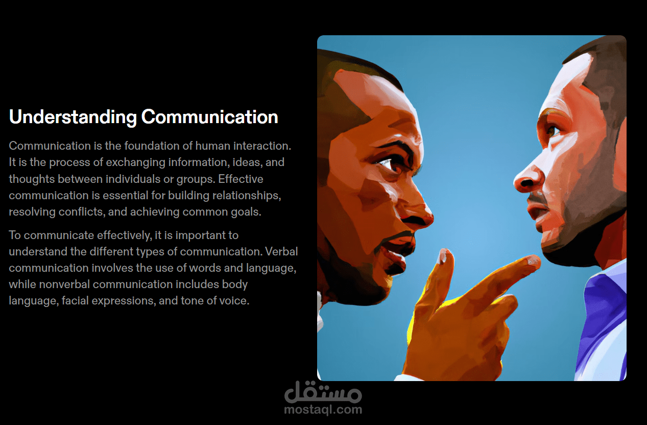 Create professional presentation about communications