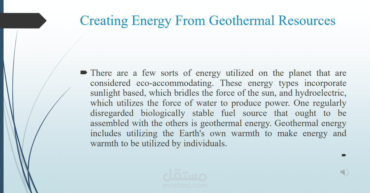 Producing Energy From Geothermal Resources
