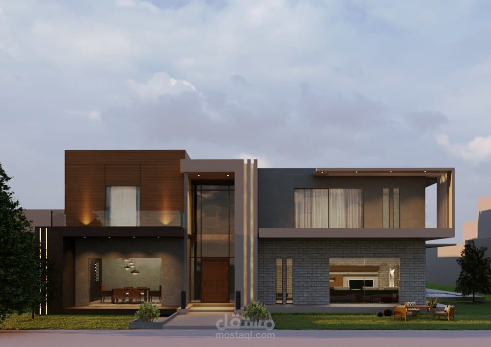 تصميم واجهة فيلا  مودرن