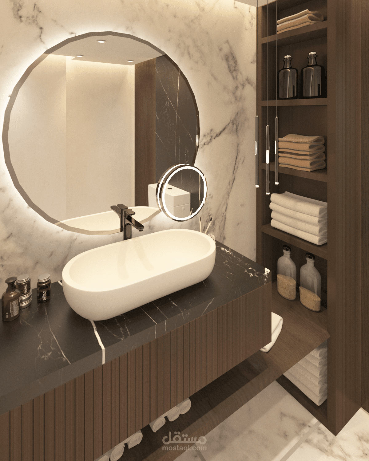 تصميم ديكور داخلي لحمام