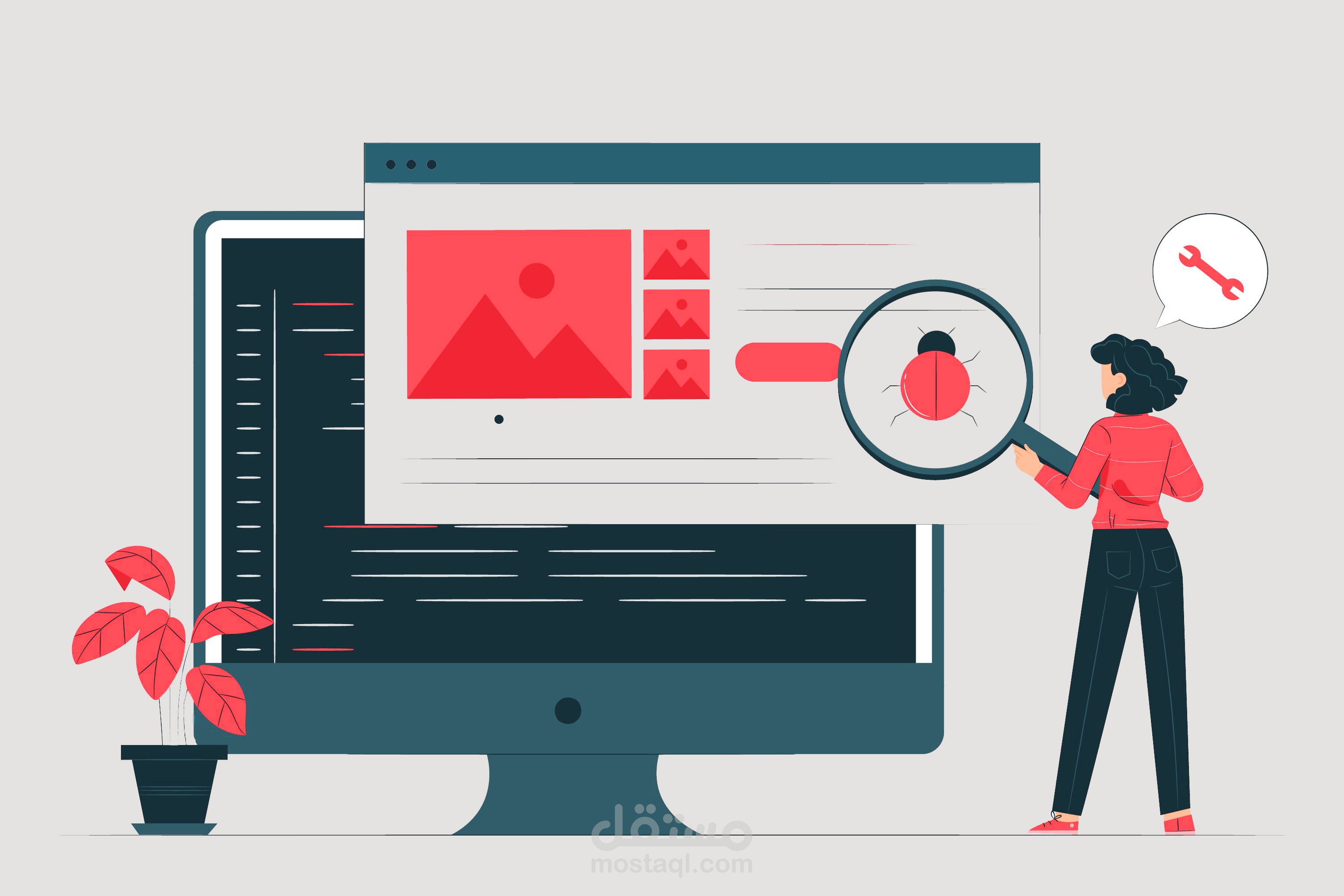 اختبار البرمجيات وكتابة حالات الاختبار وتقرير الأخطاء (Manual testing (write Test cases & Bug report