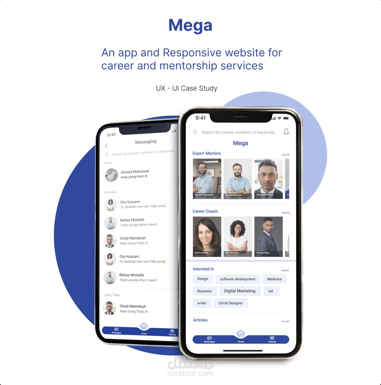 An app and responsive website for career and mentorship services