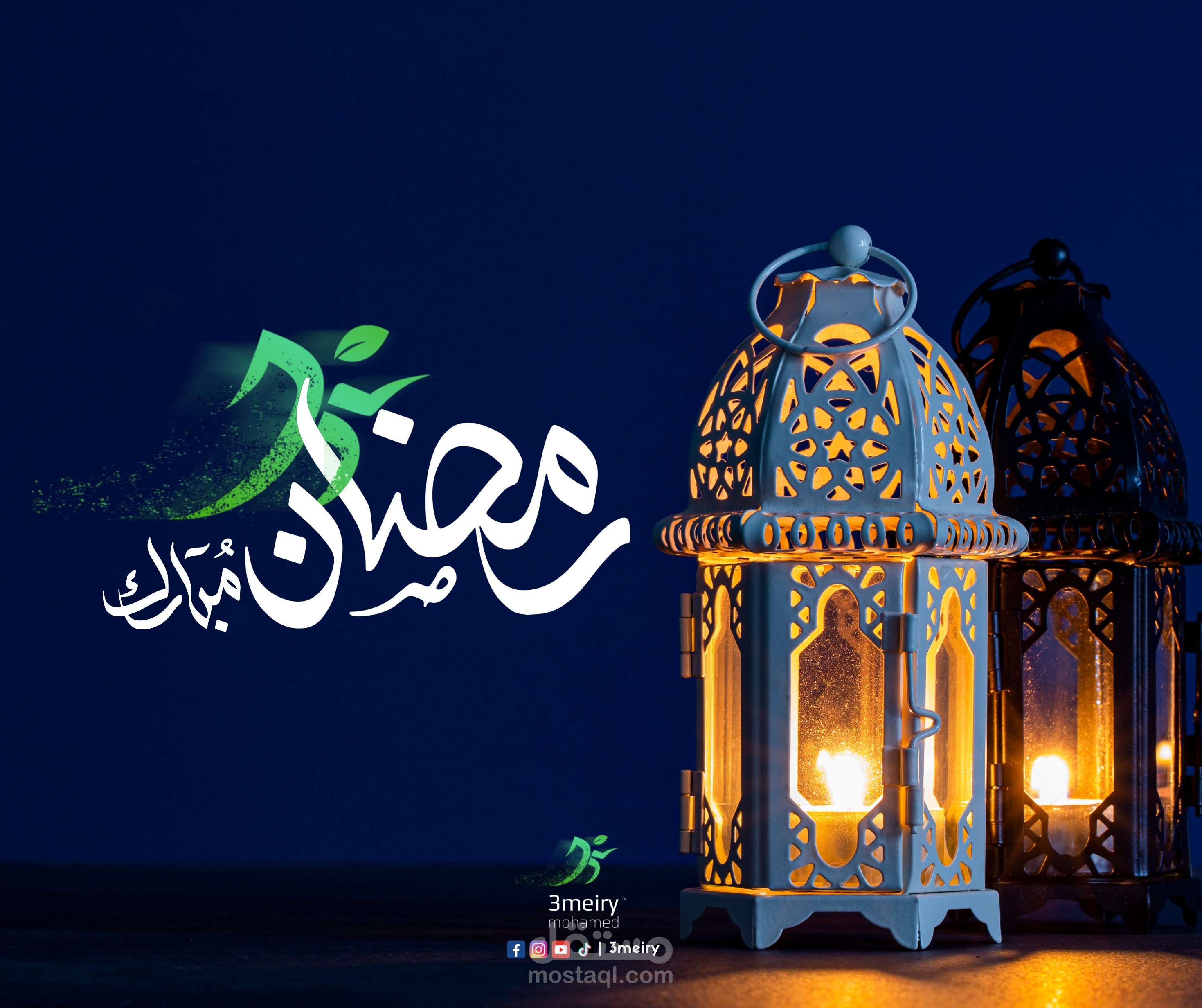 تصميمات لمواقع التواصل لصالح مدرب رياضى وأخصائي تغذية.