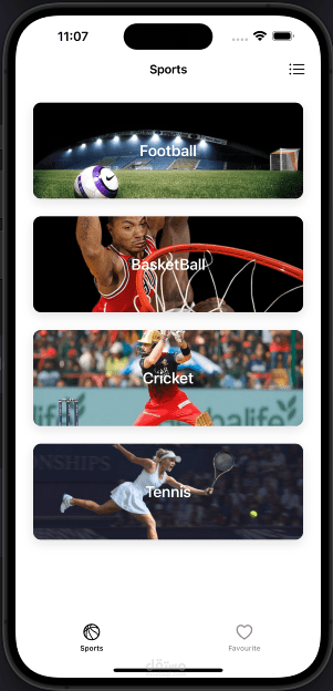 Sports App – iOS Sports Application