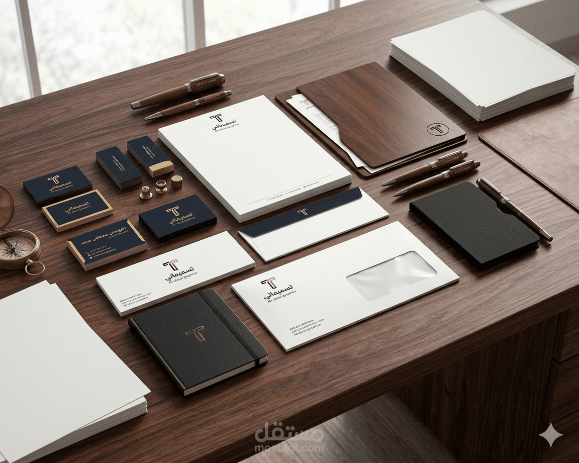 "تصميم هوية بصرية ومطبوعات رسمية احترافية (ورق A4) للمؤسسات والشركات".