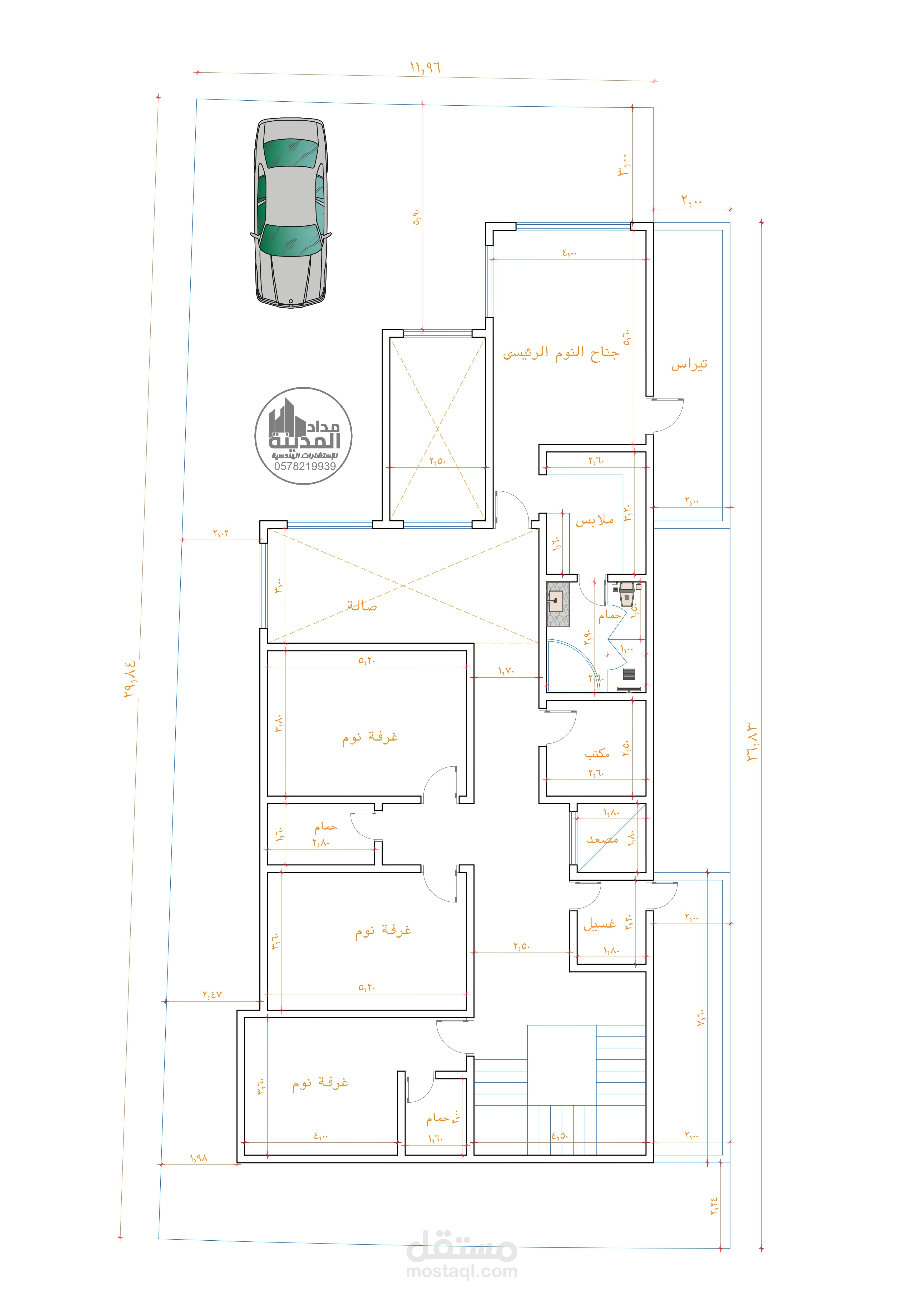 تصميم فلة سكنية