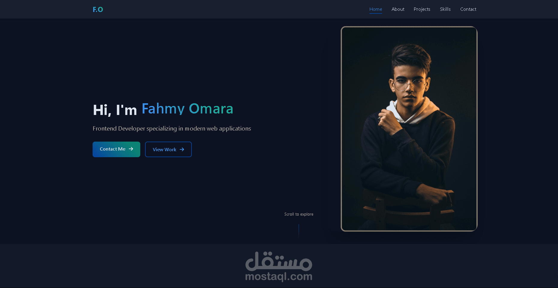 تصميم portfolio احترافي بتقنيات حديثة لعرض مهاراتك بشكل مميز