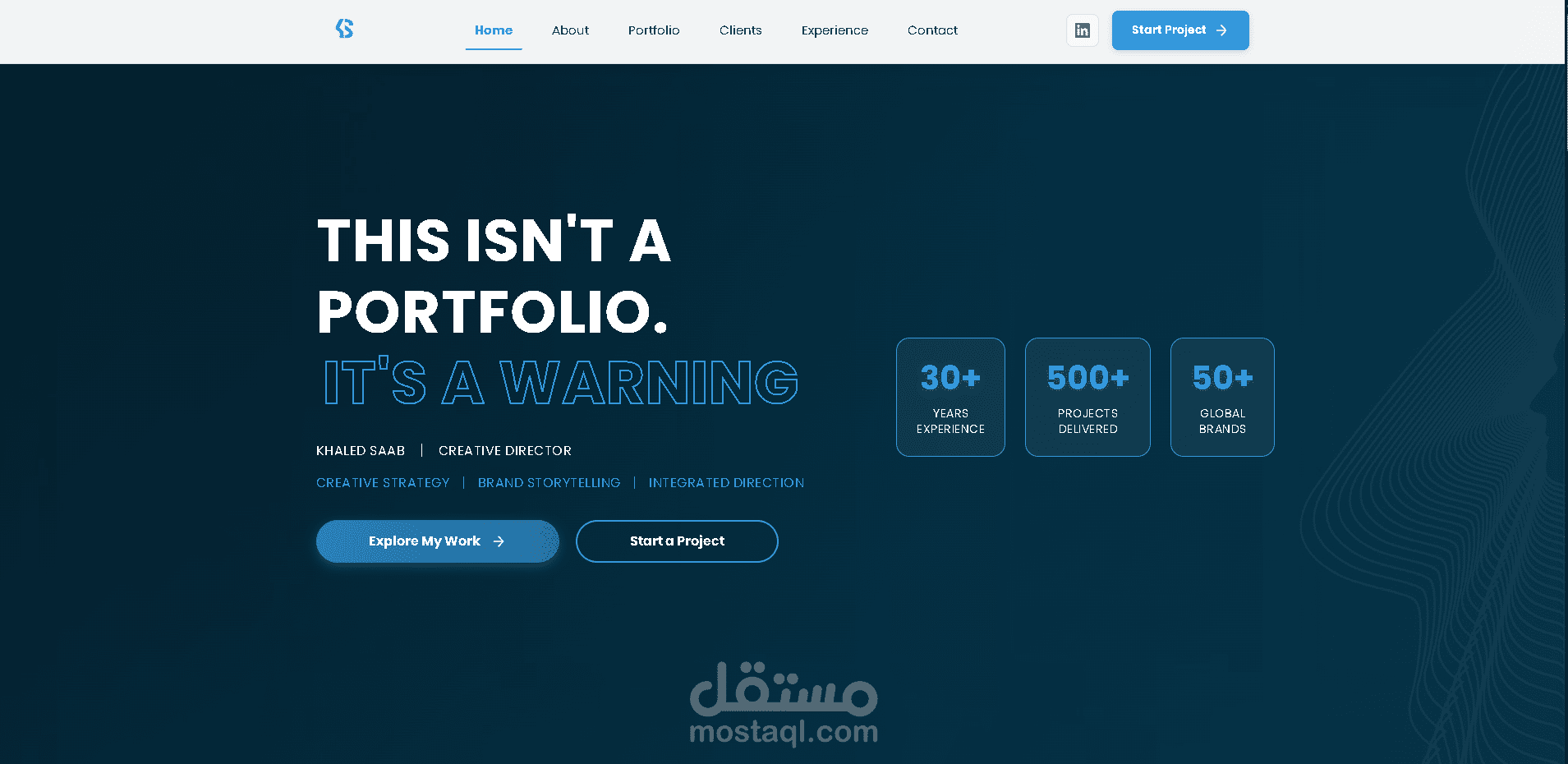 بناء منصة رقمية عصرية لمدير إبداعي بخبرة عالمية