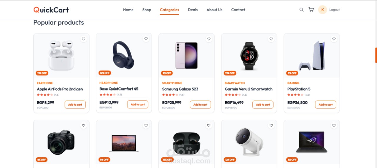E-commerce quickcart