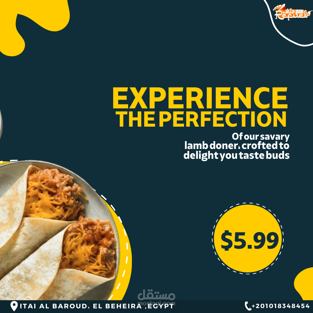 Design advertising posters for a restaurant